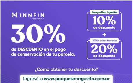 OBTENE HASTA UN 30% ADICIONAL CON EL SIGUIENTE CODIGO: BENEFICIOINNFIN